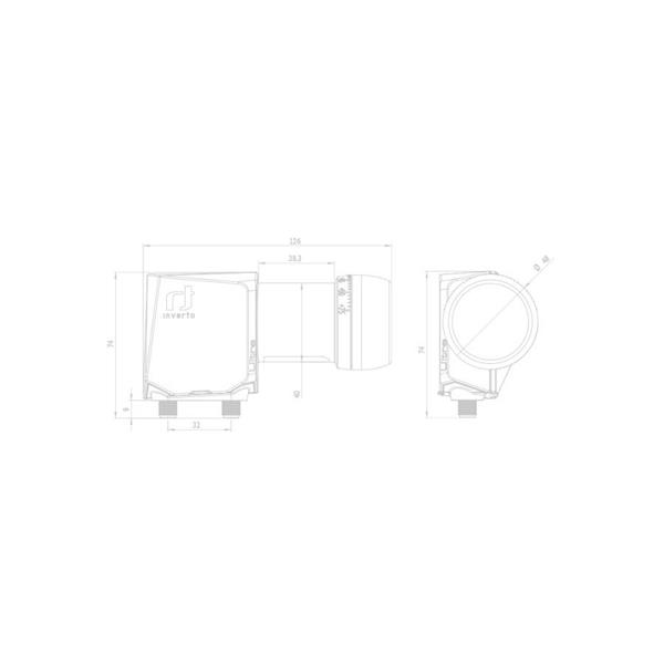 Grote foto inverto idlt twl412 ultra opn hgln ultra twin 40mm pll lnb telecommunicatie zenders en ontvangers