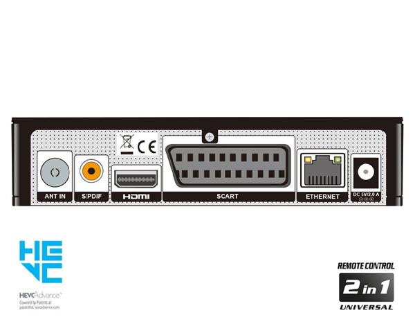 Grote foto edision ping t2 c dvb t2c h.265 hevc telecommunicatie zenders en ontvangers