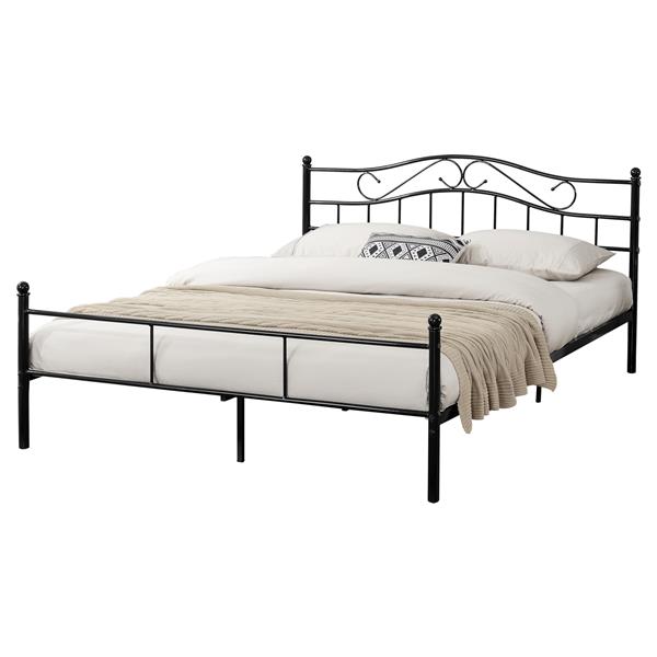 Grote foto metalen bed twijfelaar florenz incl. bedbodem 140x200 zwart huis en inrichting bedden