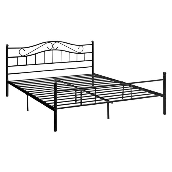 Grote foto metalen bed twijfelaar florenz incl. bedbodem 140x200 zwart huis en inrichting bedden