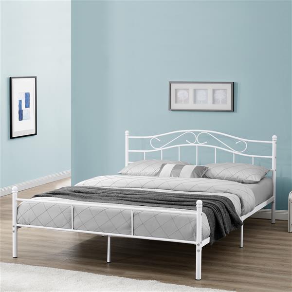 Grote foto metalen bedframe florenz incl. bedbodem 180x200 cm wit huis en inrichting bedden