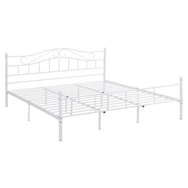 Grote foto metalen bedframe florenz incl. bedbodem 180x200 cm wit huis en inrichting bedden