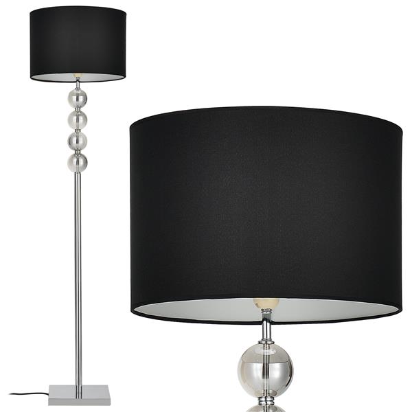 Grote foto vloerlamp staande lamp 155 cm spheridern chroom en zwart huis en inrichting overige