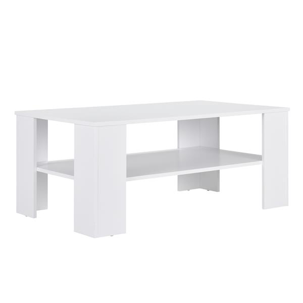 Grote foto salontafel patrice met plank mdf 100x60x43 cm wit huis en inrichting eettafels