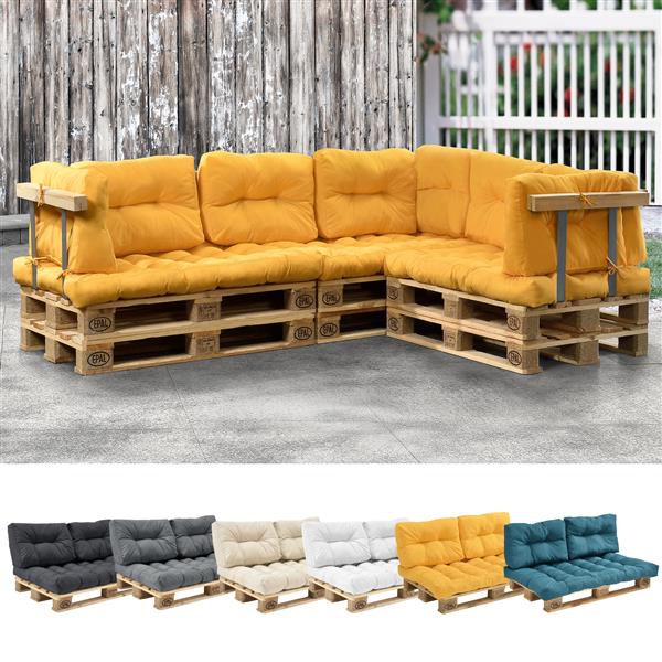 Grote foto zitkussen voor palletbank tuinkussen 120x80x12 cm geel huis en inrichting woningdecoratie