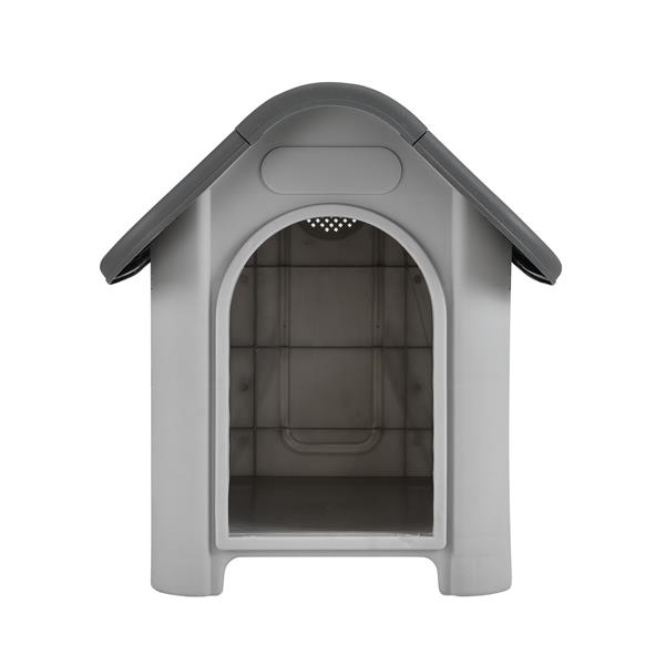 Grote foto hondenhok hondenhuis pvc 75x59x66 cm grijs en zwart dieren en toebehoren toebehoren