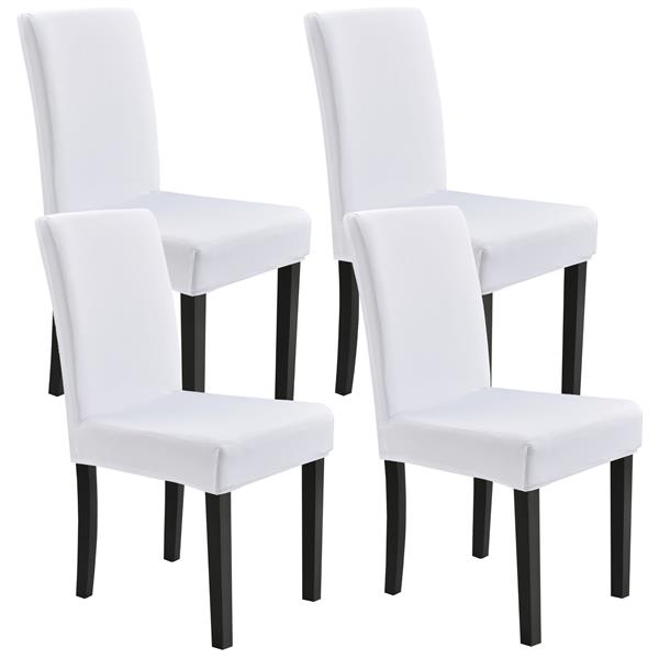 Grote foto stoelhoes set van 4 hoes voor stoelen stretch wit huis en inrichting eettafels