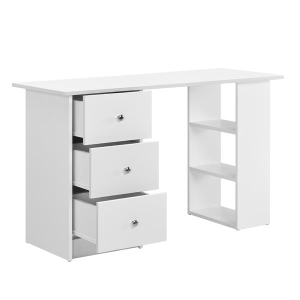 Grote foto bureau lemberg met 3 lades en vakken 120x49x72 cm wit huis en inrichting stoelen