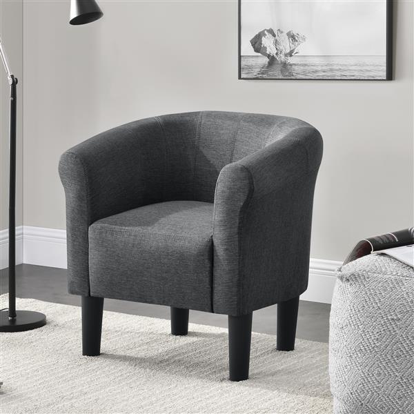 Grote foto kuipstoel ariel schelpen fauteuil stof 70x70x58 cm donkergrijs huis en inrichting stoelen