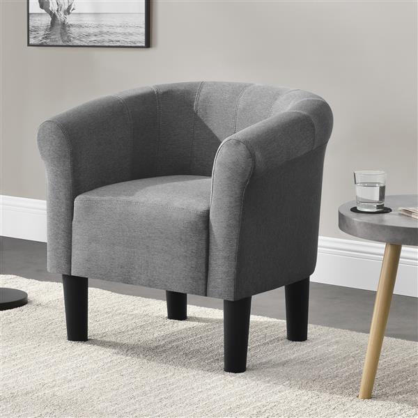 Grote foto kuipstoel ariel schelpen fauteuil stof 70x70x58 cm grijs huis en inrichting stoelen
