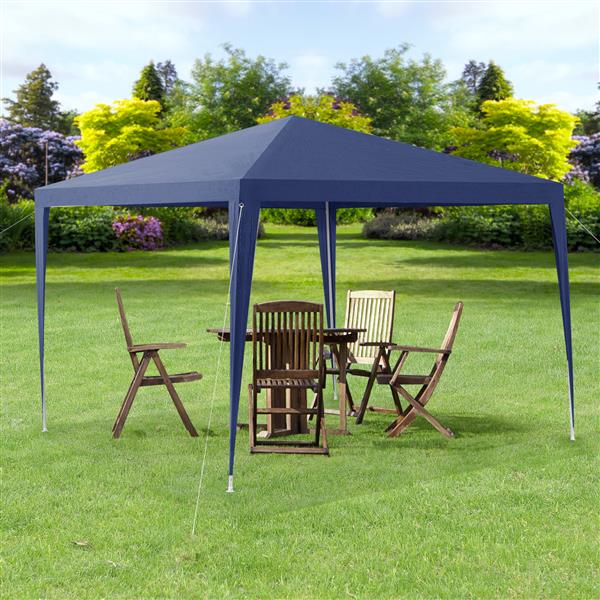 Grote foto paviljoen partytent waterdicht 3x3x2 55 m donkerblauw tuin en terras tuinmeubelen