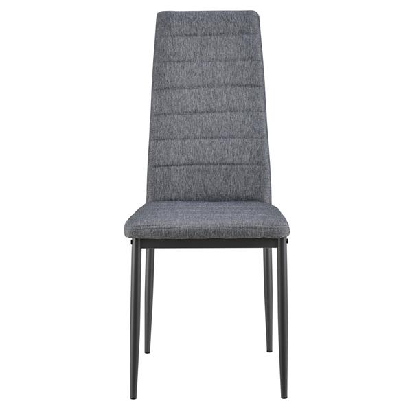 Grote foto eetkamerstoel itali 96x43x52 cm grijs stof metaal set van 4 huis en inrichting stoelen