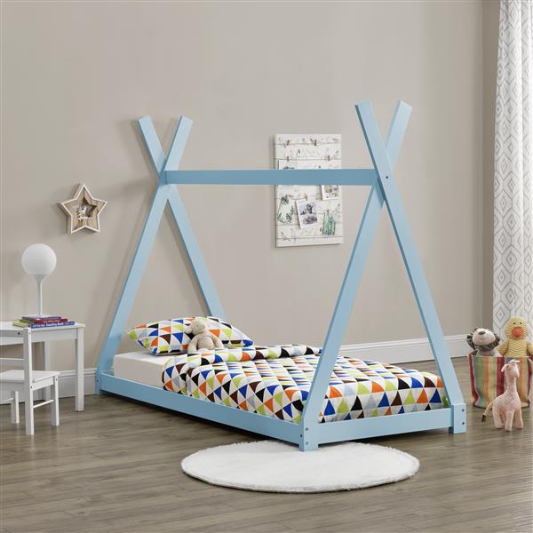 Grote foto juniorbed tipi met bedbodem 90x200cm blauw huis en inrichting overige