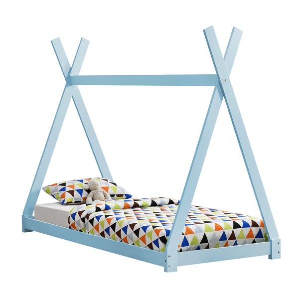 Grote foto juniorbed tipi met bedbodem 90x200cm blauw huis en inrichting overige