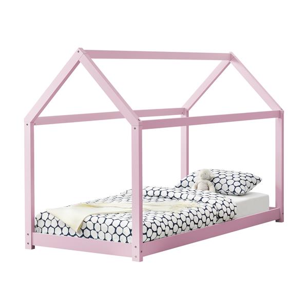 Grote foto kinderbed netstal houten bed huisbed 90x200 cm roze huis en inrichting overige