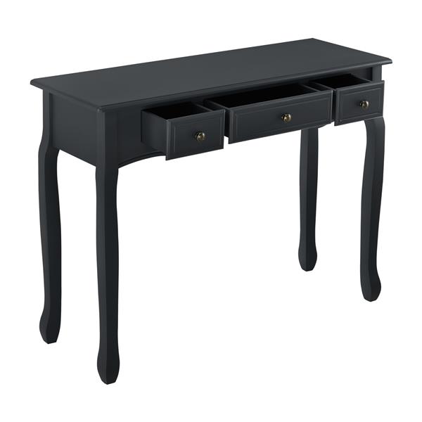 Grote foto console tafel sidetafel met 3 lades landelijk 100x35x78 cm zwart huis en inrichting stoelen