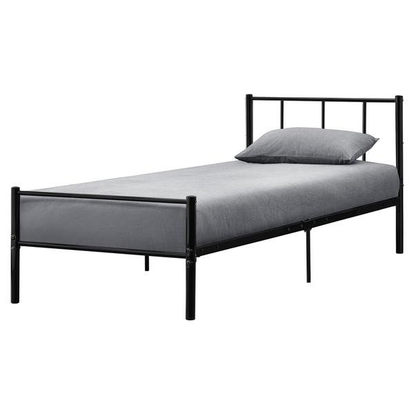 Grote foto metalen bedframe hercules incl. bedbodem 90x200 cm zwart huis en inrichting bedden