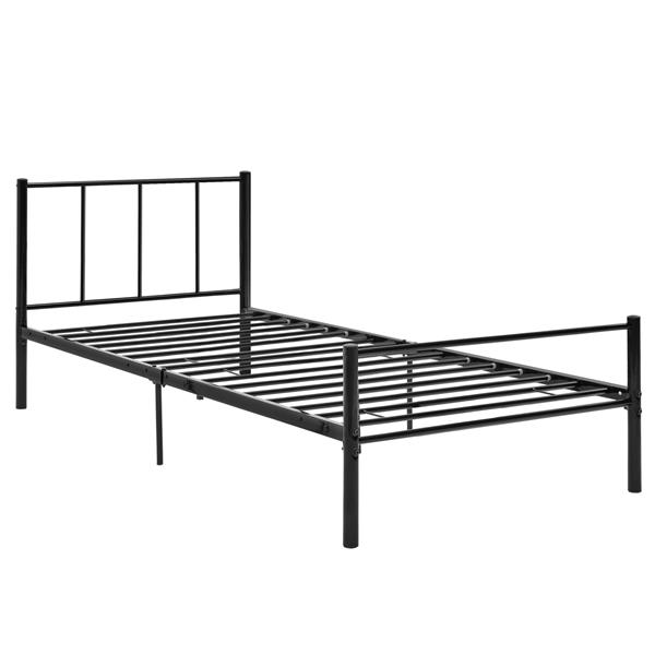 Grote foto metalen bedframe hercules incl. bedbodem 90x200 cm zwart huis en inrichting bedden