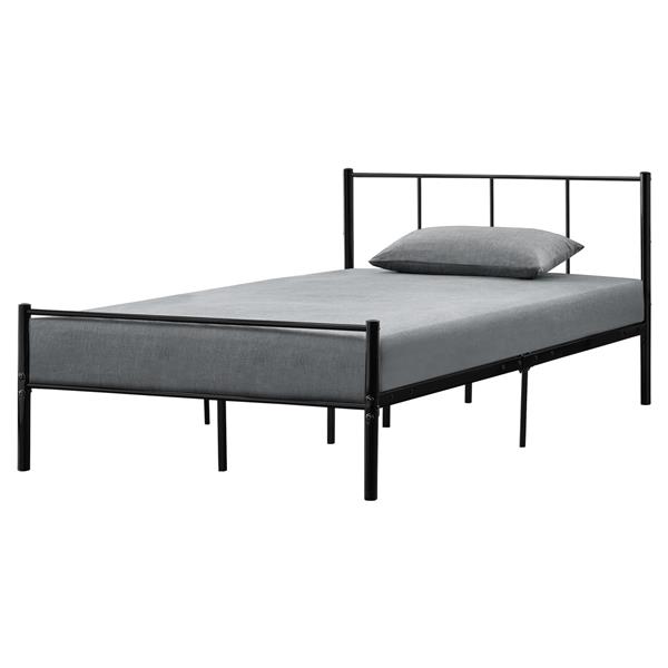 Grote foto metalen bedframe hercules incl. bedbodem 120x200 cm zwart huis en inrichting bedden