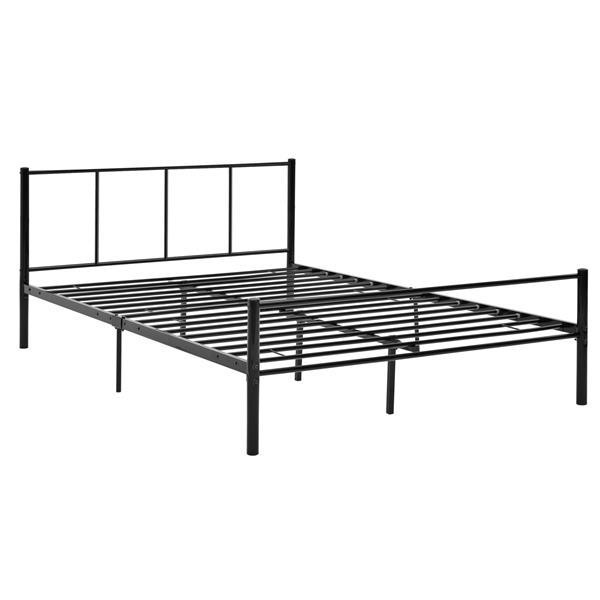 Grote foto metalen bedframe hercules incl. bedbodem 140x200 cm zwart huis en inrichting bedden