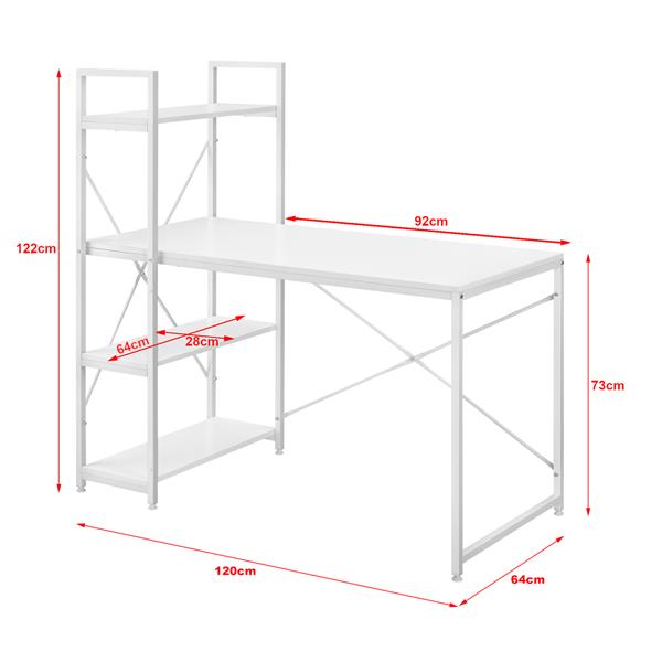 Grote foto bureau stavanger met 4 planken 120x64x122 cm wit huis en inrichting stoelen