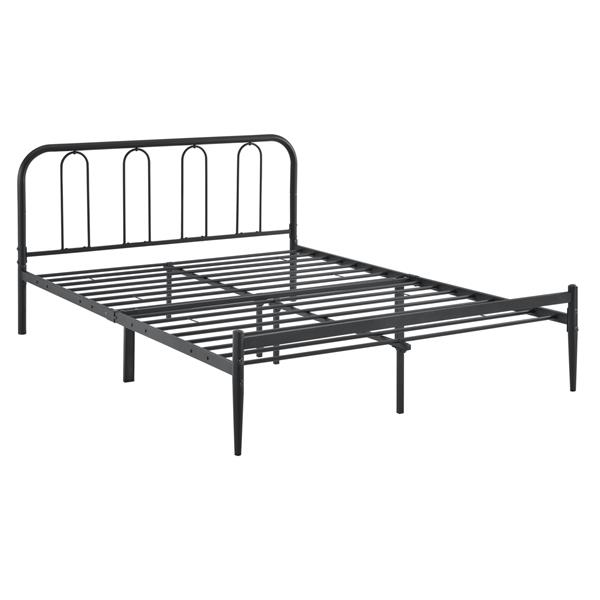 Grote foto stalen bed hanko bedframe met bedbodem 160x200 cm zwart huis en inrichting bedden