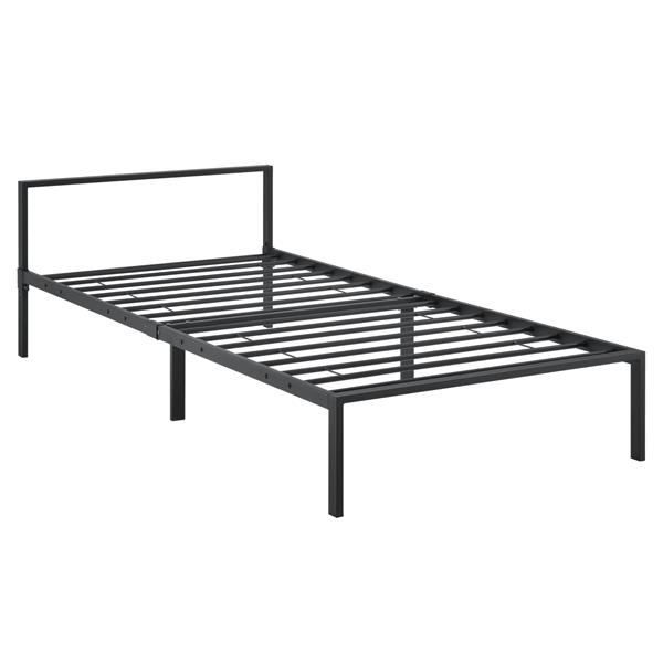 Grote foto stalen bed imatra bedframe met bedbodem 90x200 cm zwart huis en inrichting bedden