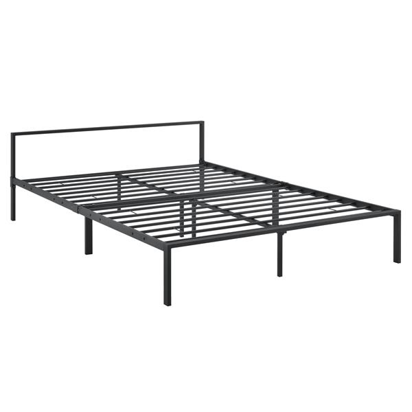 Grote foto stalen bed imatra bedframe met bedbodem 160x200 cm zwart huis en inrichting bedden