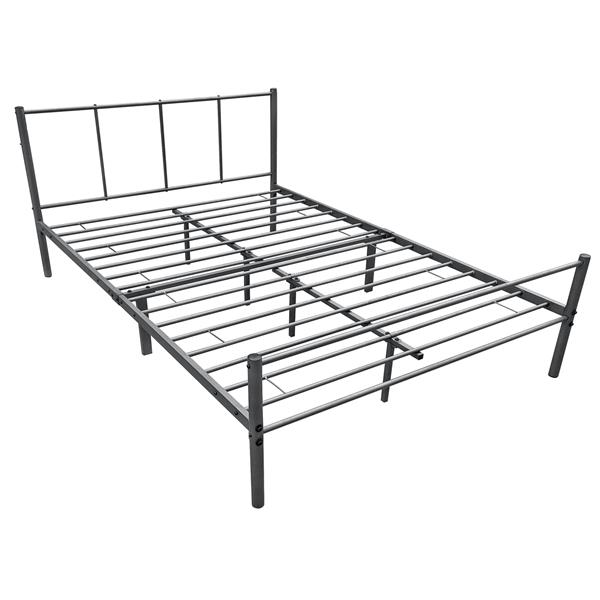 Grote foto metalen bedframe hercules incl. bedbodem 120x200 cm donkergrijs huis en inrichting bedden