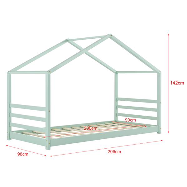 Grote foto kinderbed vardo grenen huisbed en bedbodem 90x200 mint huis en inrichting overige