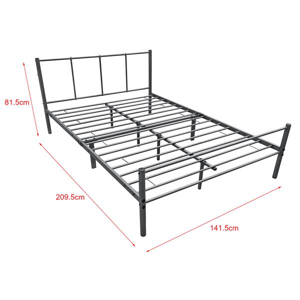 Grote foto metalen bedframe hercules incl. matras140x200 cm donkergrijs huis en inrichting bedden