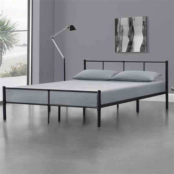 Grote foto stalen bed laos bedframe met bedbodem zwart 180x200 cm huis en inrichting bedden