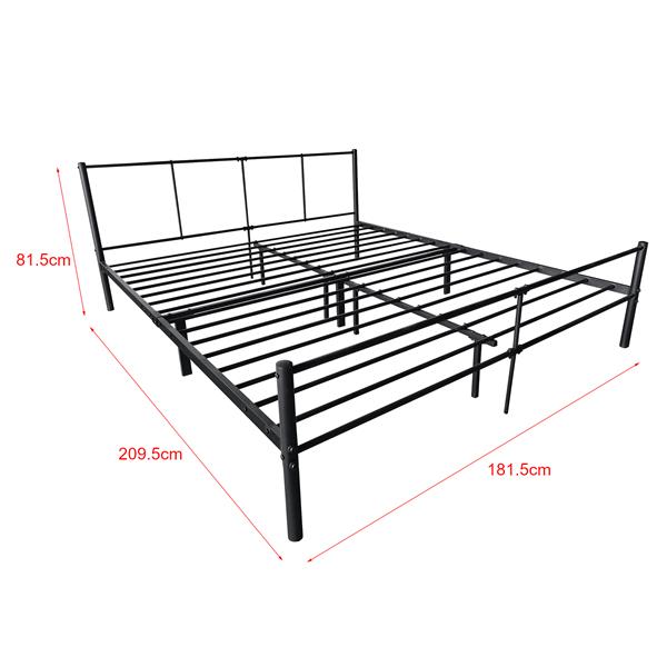 Grote foto stalen bed laos bedframe met bedbodem zwart 180x200 cm huis en inrichting bedden