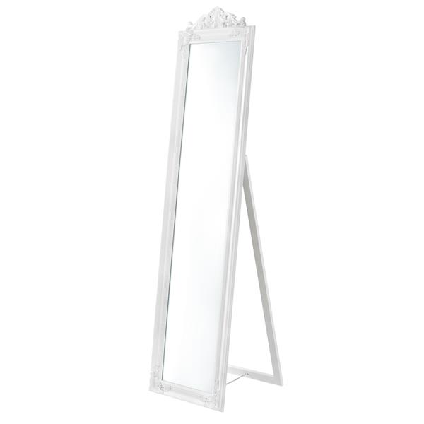 Grote foto spiegel vrijstaand met barok lijst verstelbaar 160x40 cm wit doe het zelf en verbouw gereedschappen en machines