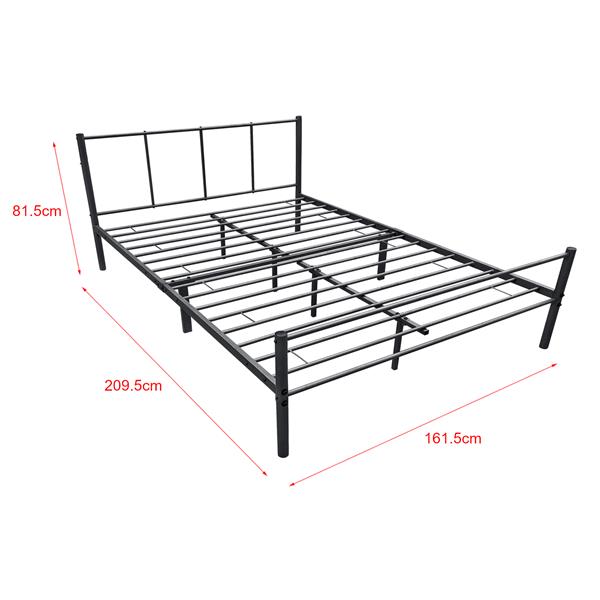 Grote foto metalen bed laos met bedbodem en matras zwart 160x200 cm huis en inrichting bedden