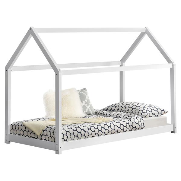 Grote foto kinderbed netstal houten bed huisbed 70x140 cm wit huis en inrichting overige