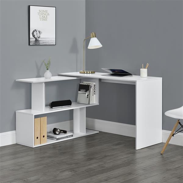 Grote foto hoekbureau met open kast arendal 120x50x76 5 cm wit huis en inrichting stoelen