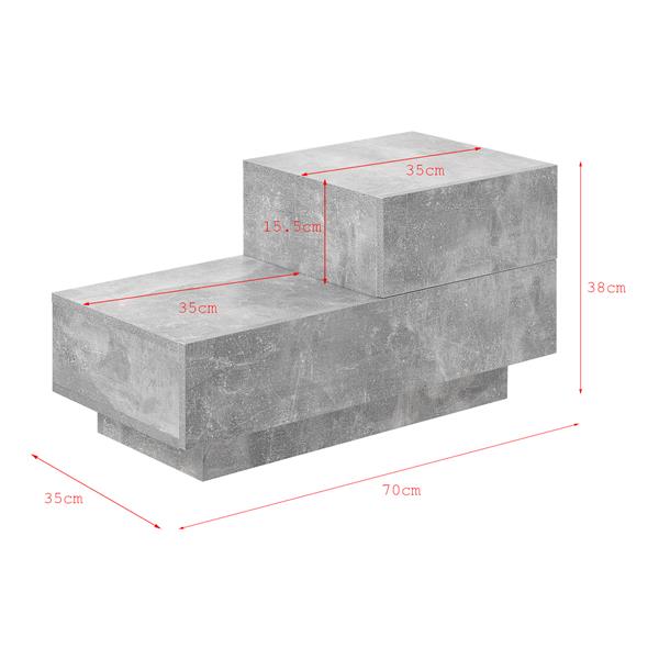 Grote foto nachtkastje sebokeng rechts met lades 38x70x35 cm betonlook huis en inrichting overige