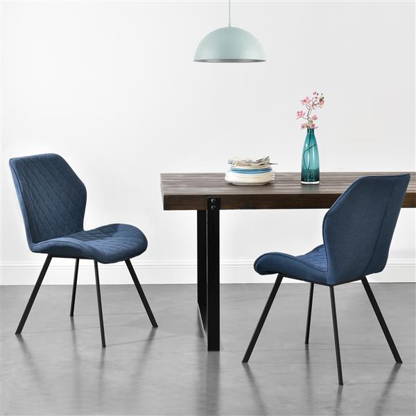 Grote foto eetkamerstoel set van 2 sarpsborg 89x51x64 cm donkerblauw huis en inrichting stoelen