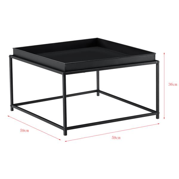 Grote foto salontafel teltow met afneembaar tafelblad 36x59x59 zwart huis en inrichting eettafels