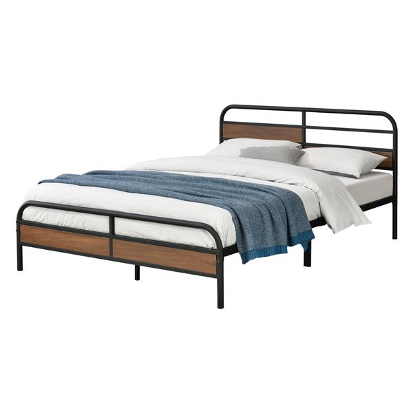 Grote foto metalen bed aarau bedframe met bedbodem zwart 140x200 cm huis en inrichting bedden