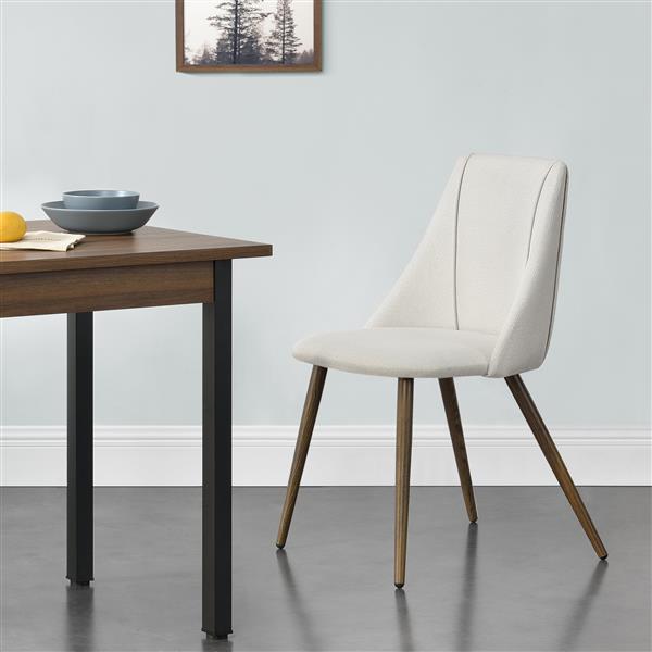 Grote foto eetkamerstoel danzig set van 2 stof 83x50x53 cm beige huis en inrichting stoelen