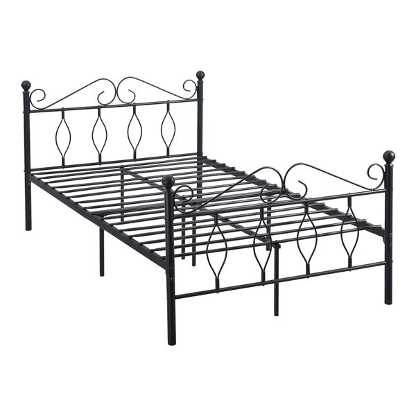 Grote foto metalen bedframe apolda met bedbodem zwart 120x200 cm huis en inrichting bedden