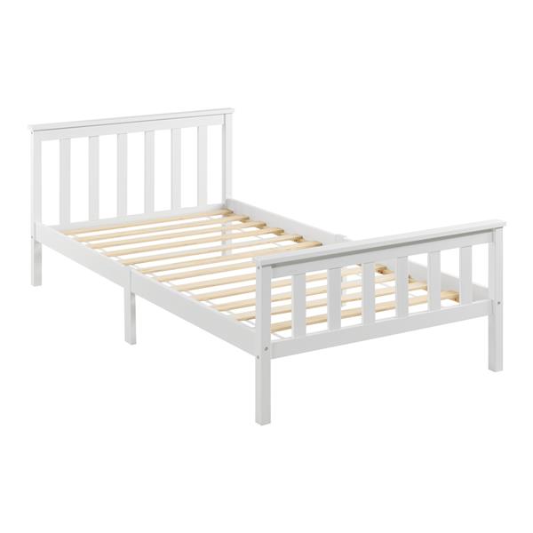 Grote foto houten bed breda met bedbodem 100x200 cm wit huis en inrichting bedden