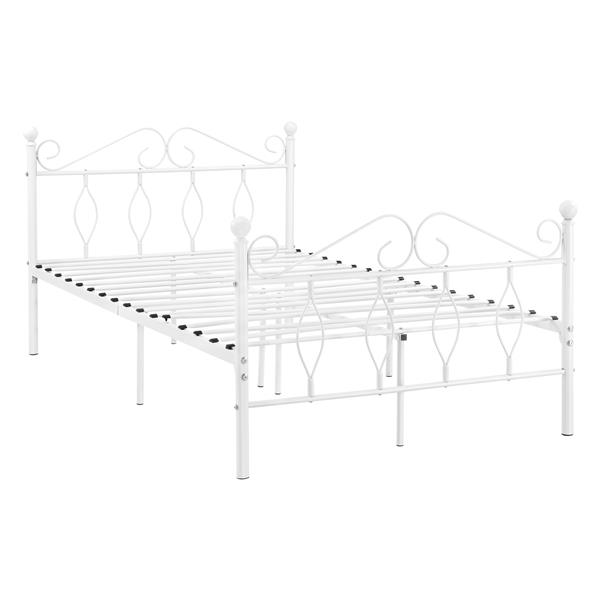 Grote foto metalen bedframe apolda met bedbodem wit 120x200 cm huis en inrichting bedden