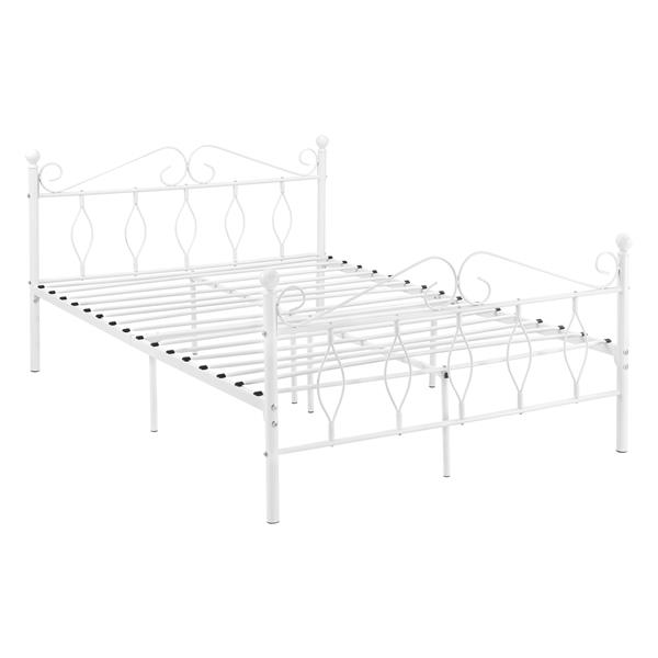 Grote foto metalen bedframe apolda met bedbodem wit 140x200 cm huis en inrichting bedden