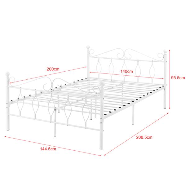 Grote foto metalen bedframe apolda met matras wit 140x200 cm huis en inrichting bedden