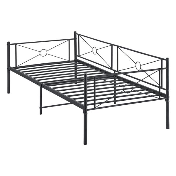 Grote foto metalen bed alvesta met bedbodem 90x200 cm zwart huis en inrichting bedden