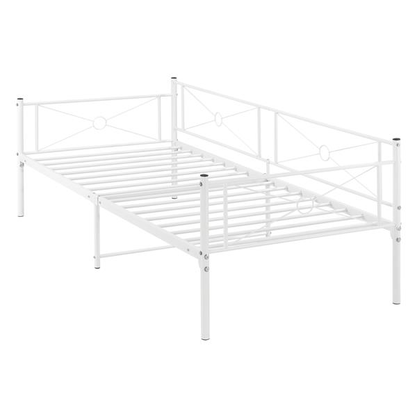 Grote foto metalen bed alvesta met bedbodem 90x200 cm wit huis en inrichting bedden