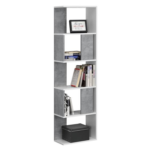 Grote foto boekenkast schap aneby 159x45x23 5 cm wit en betonkleurig huis en inrichting overige